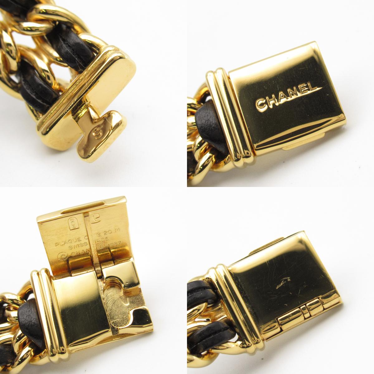 Chanel Premiere S Quartz Watch Gold Plated Leather