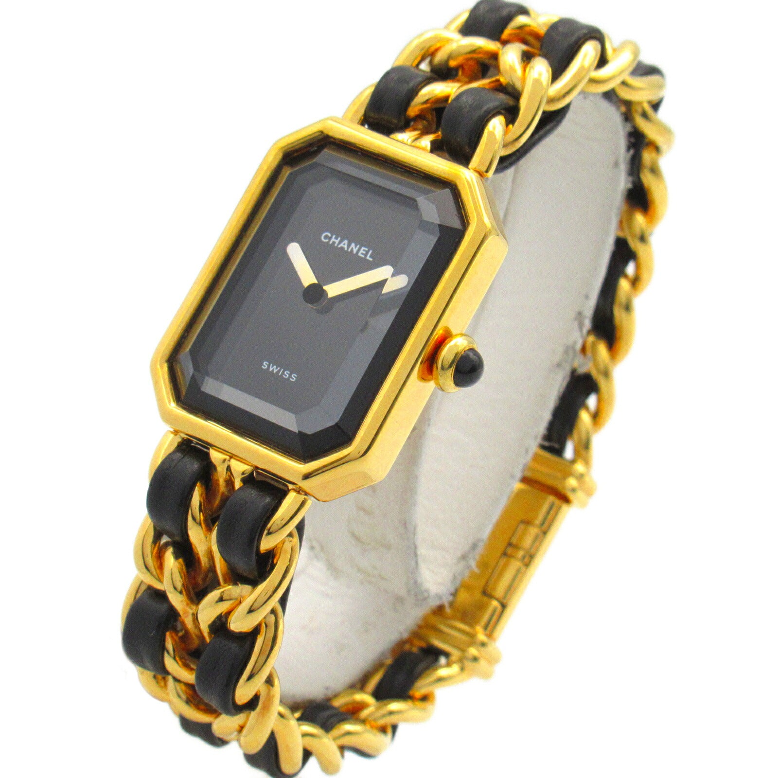 Chanel Premiere S Quartz Watch Gold Plated Leather