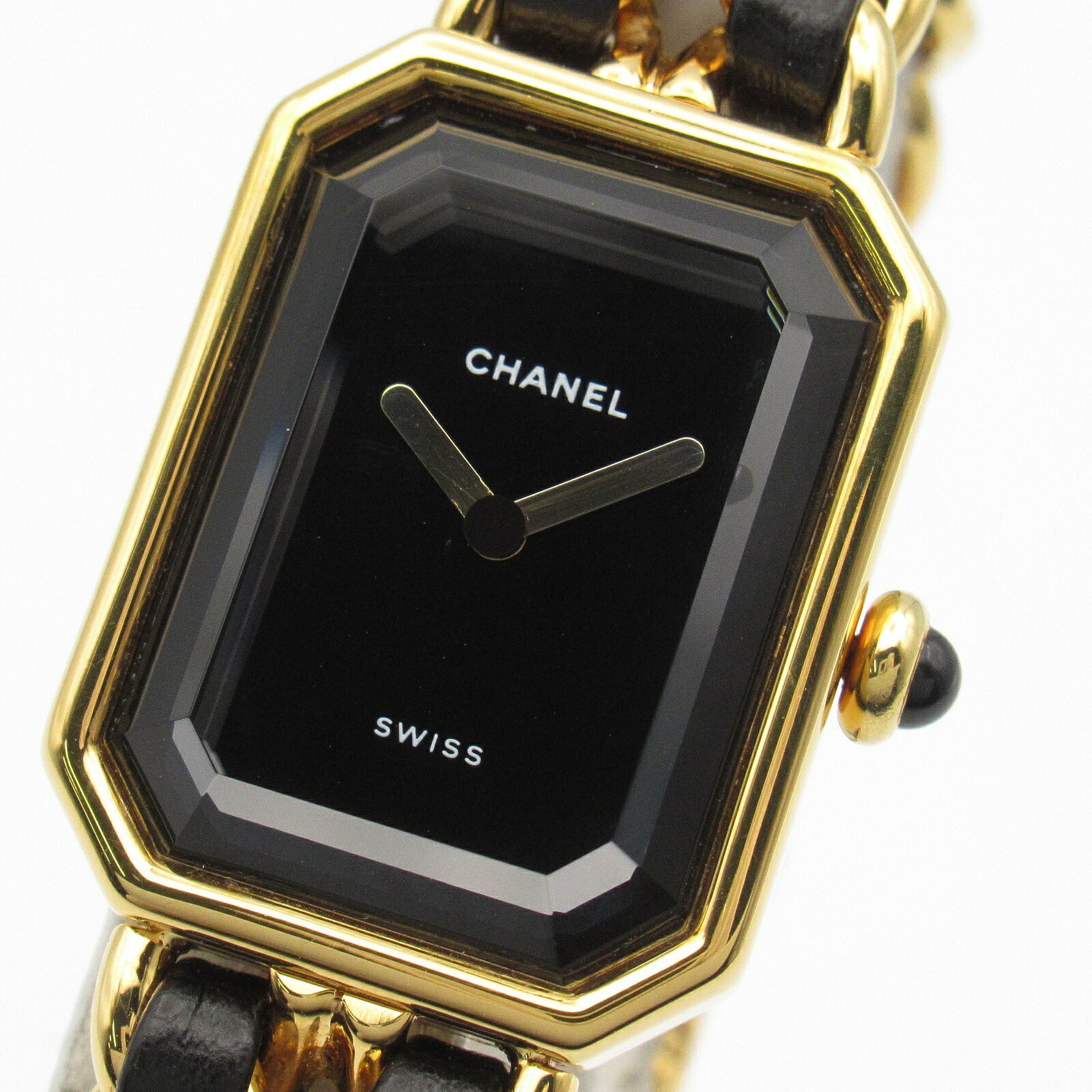 Chanel Premiere S Quartz Watch Gold Plated Leather