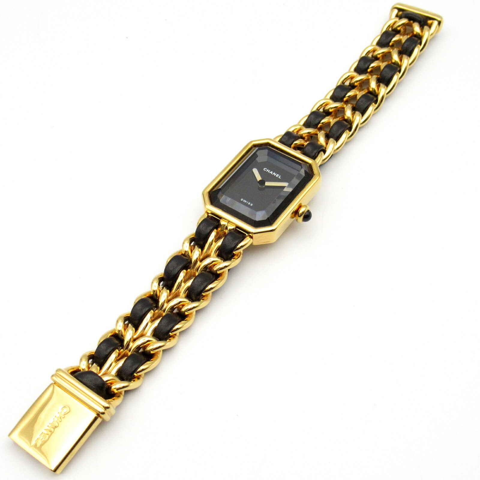 Chanel Premiere S Quartz Watch Gold Plated Leather