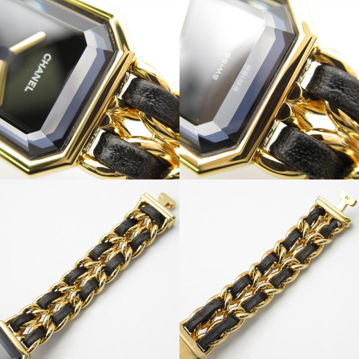 Chanel Premiere M Watch Gold Plated Leather