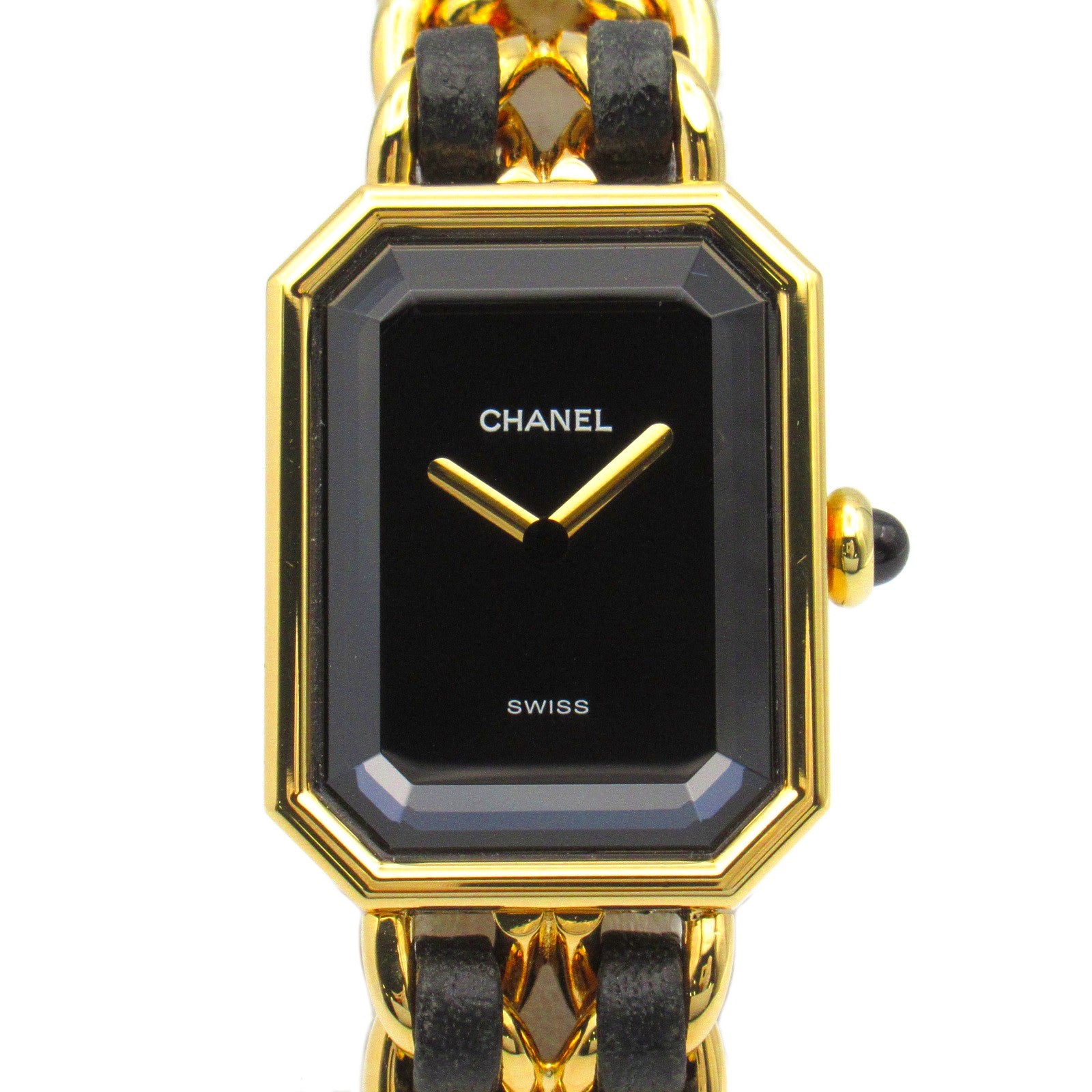 Chanel Premiere M Watch Gold Plated Leather