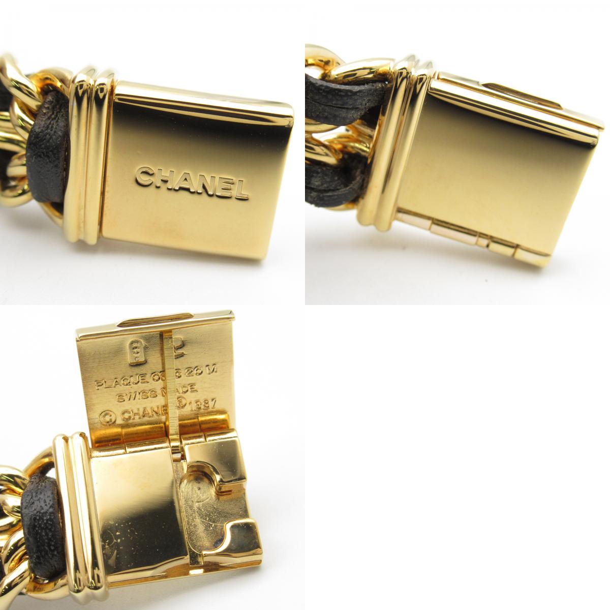 Chanel Premiere M Watch Gold Plated Leather