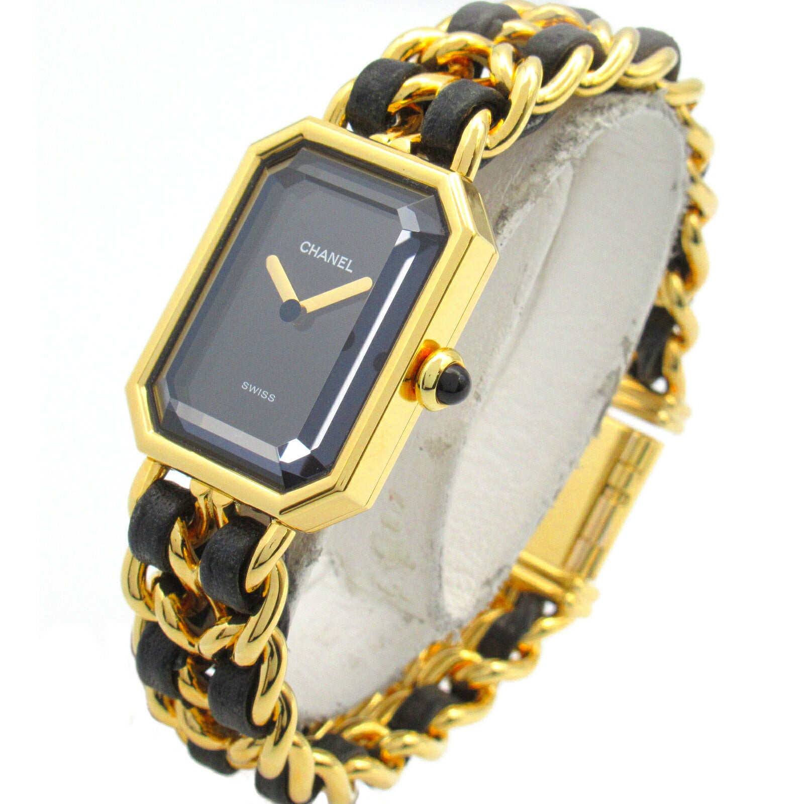 Chanel Premiere M Watch Gold Plated Leather