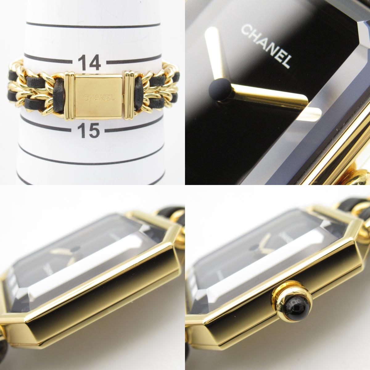 Chanel Premiere M Watch Gold Plated Leather