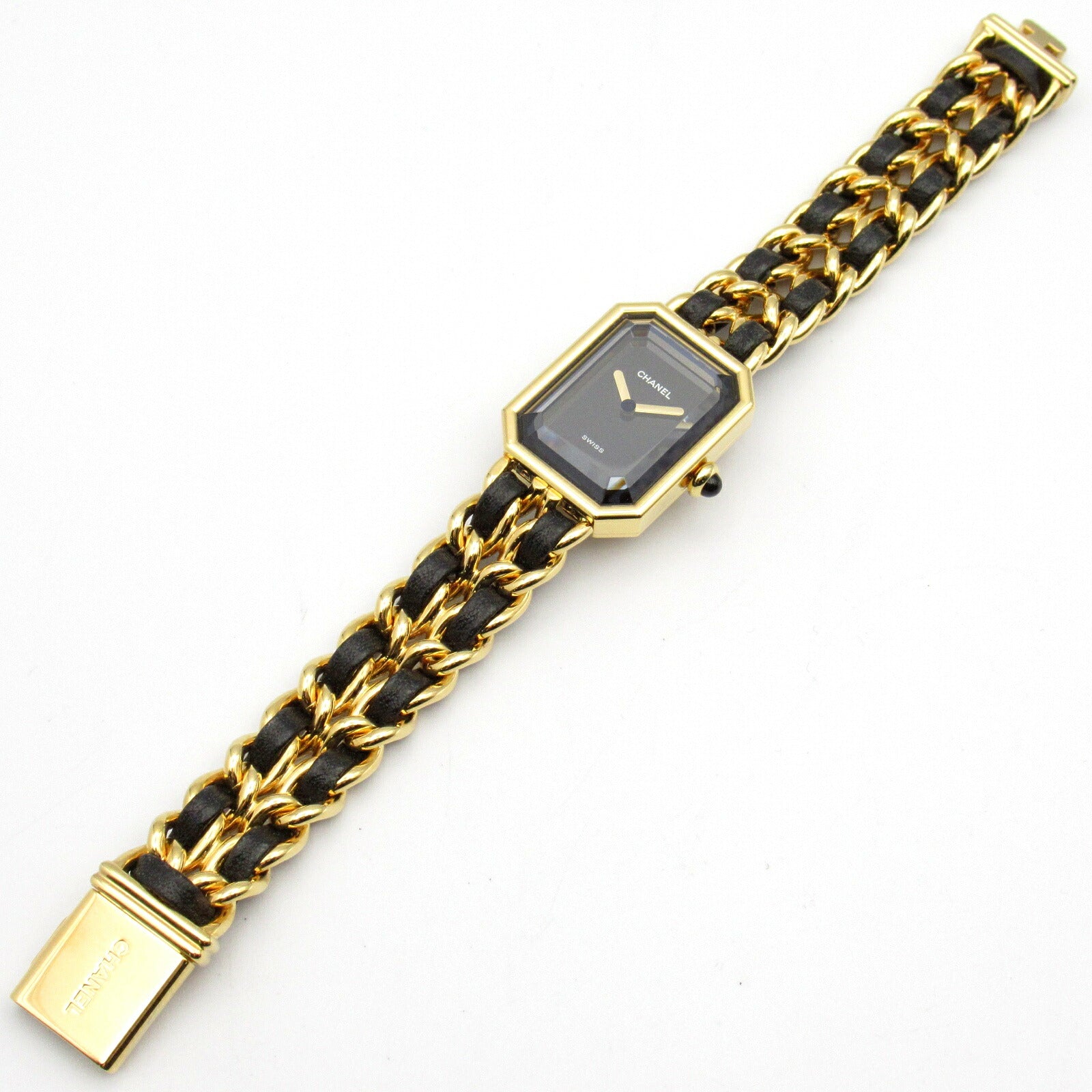 Chanel Premiere M Watch Gold Plated Leather