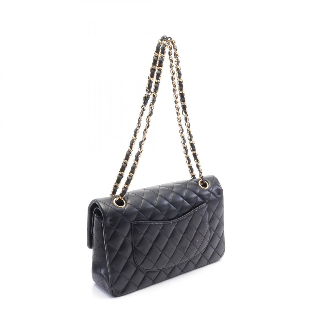 Chanel Matelasse W Flap Shoulder Bag Black