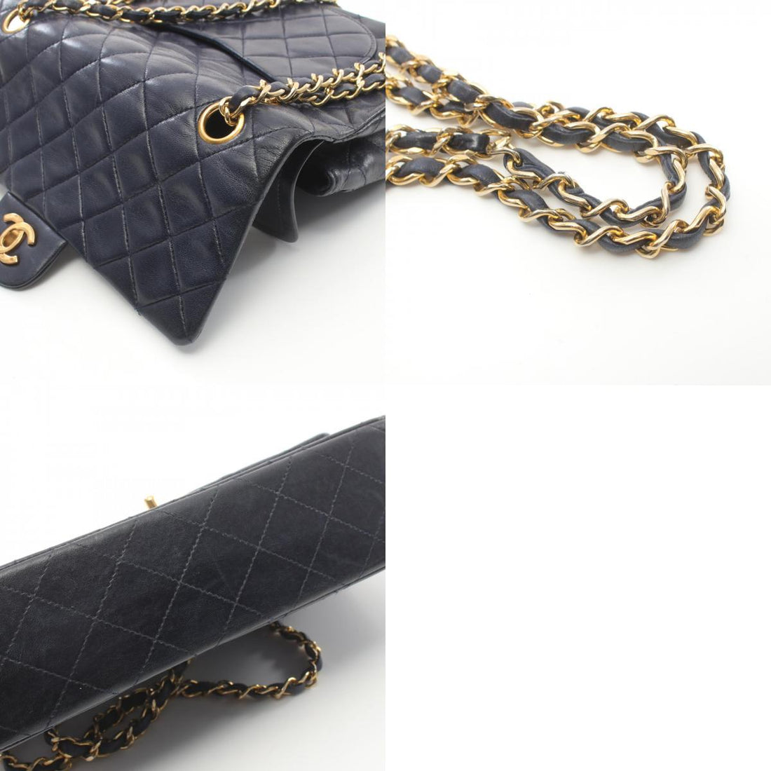 Chanel Lambskin Matelasse W Flap Shoulder Bag