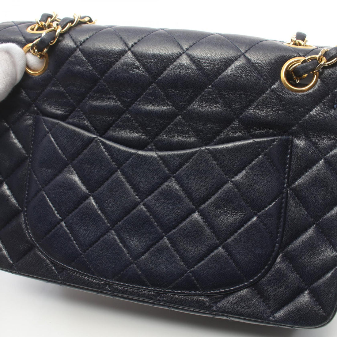 Chanel Lambskin Matelasse W Flap Shoulder Bag