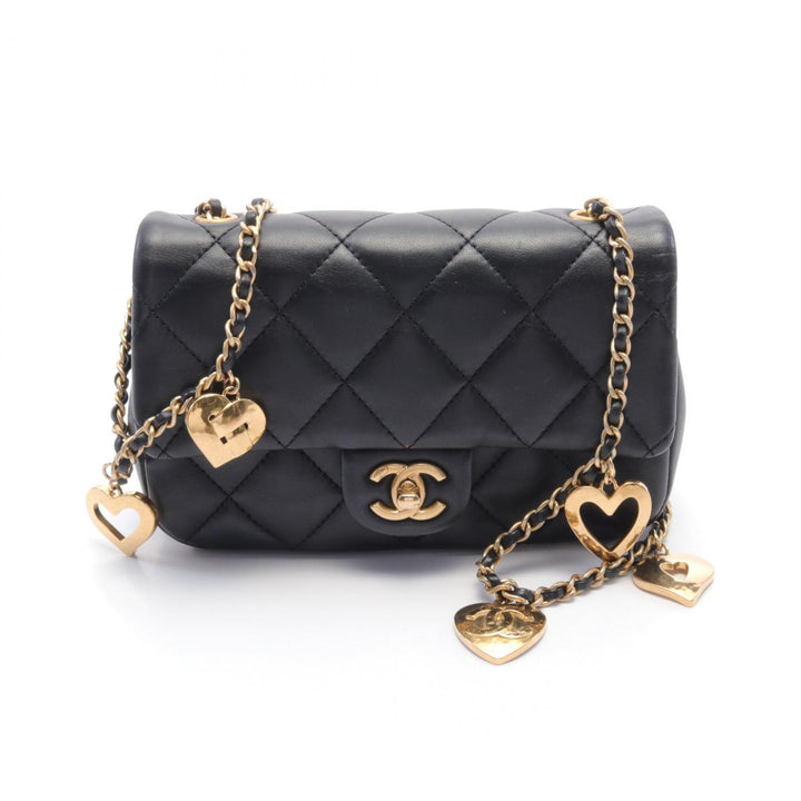 Chanel Matelasse Lambskin Shoulder Bag Black