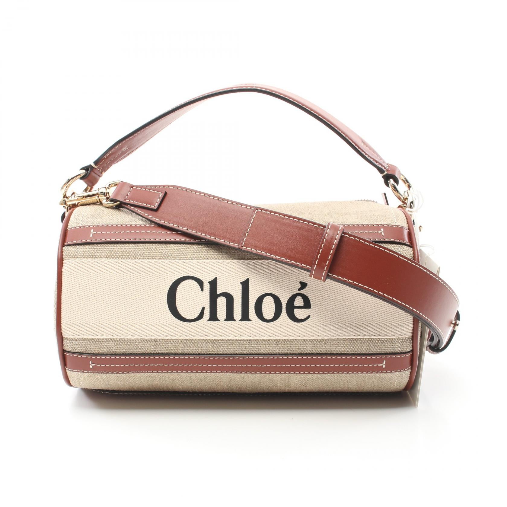 Chloe Woody Fabric Leather Handbag CHC24AS682I2690U