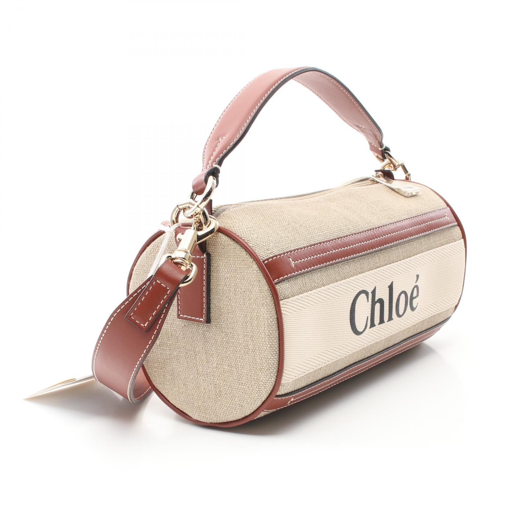 Chloe Woody Fabric Leather Handbag CHC24AS682I2690U