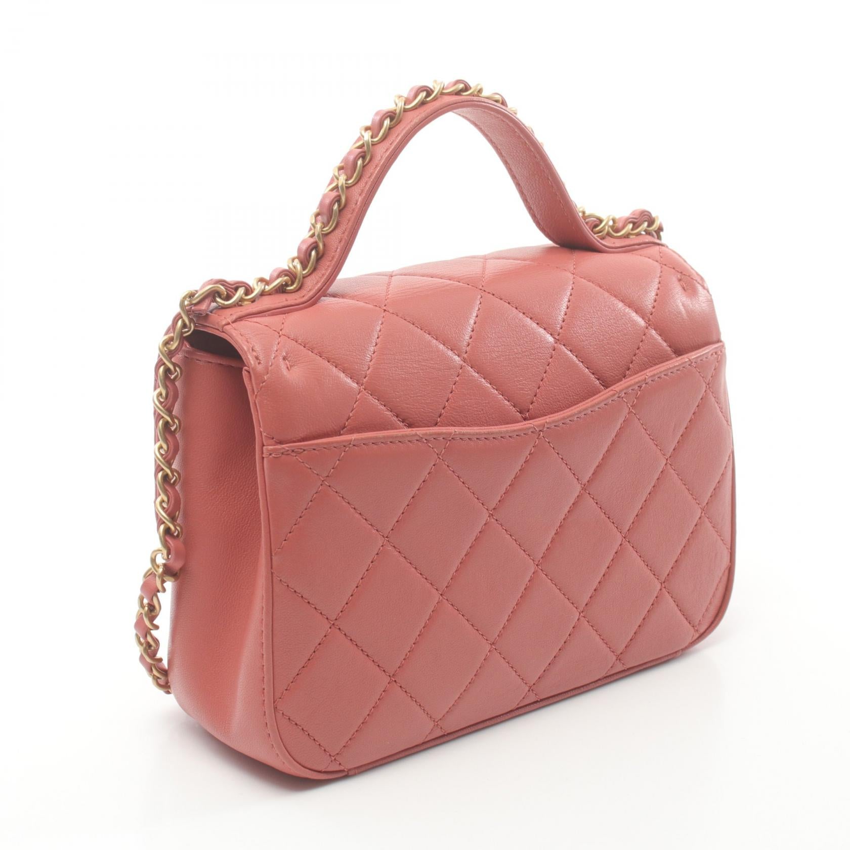 Chanel 19 Lambskin Shoulder Bag Pink