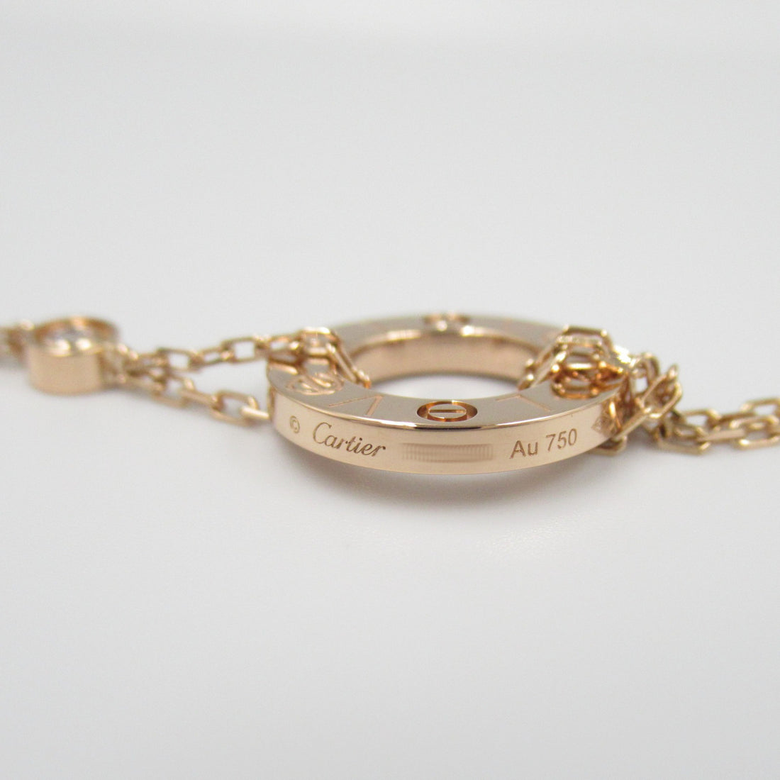 Cartier Love Diamond Necklace K18PG Pink Gold