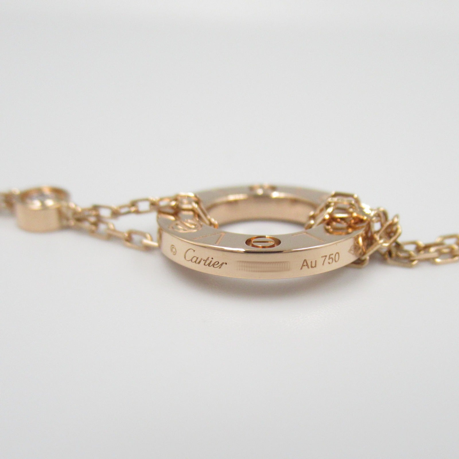 Cartier Love Diamond Necklace K18PG Pink Gold