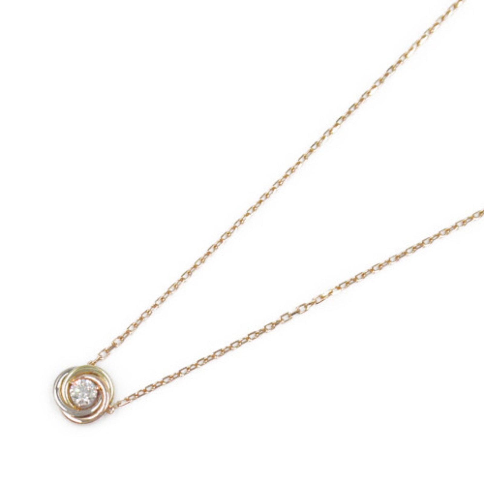 Cartier Trinity Diamond Necklace K18 Gold