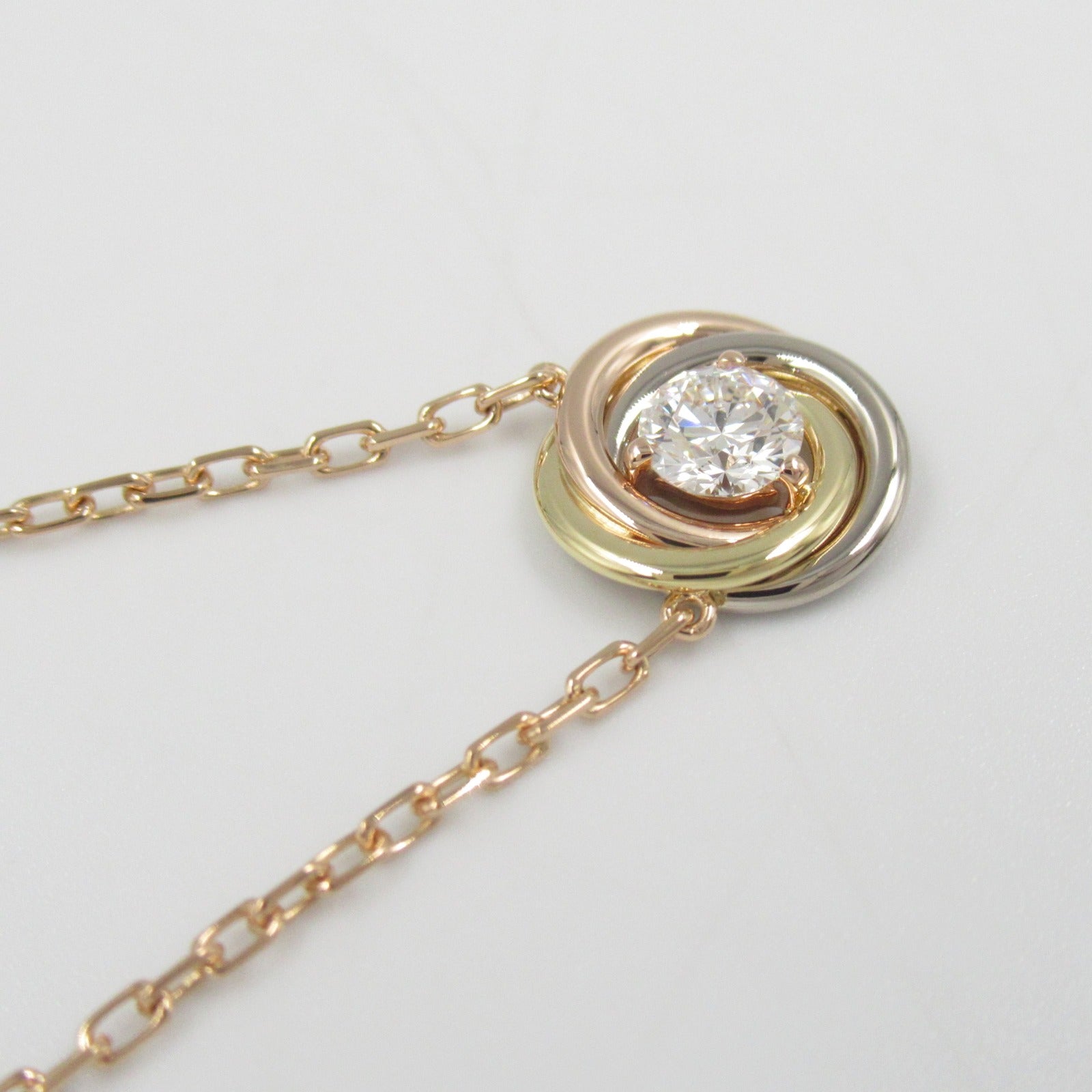 Cartier Trinity Diamond Necklace K18 Gold