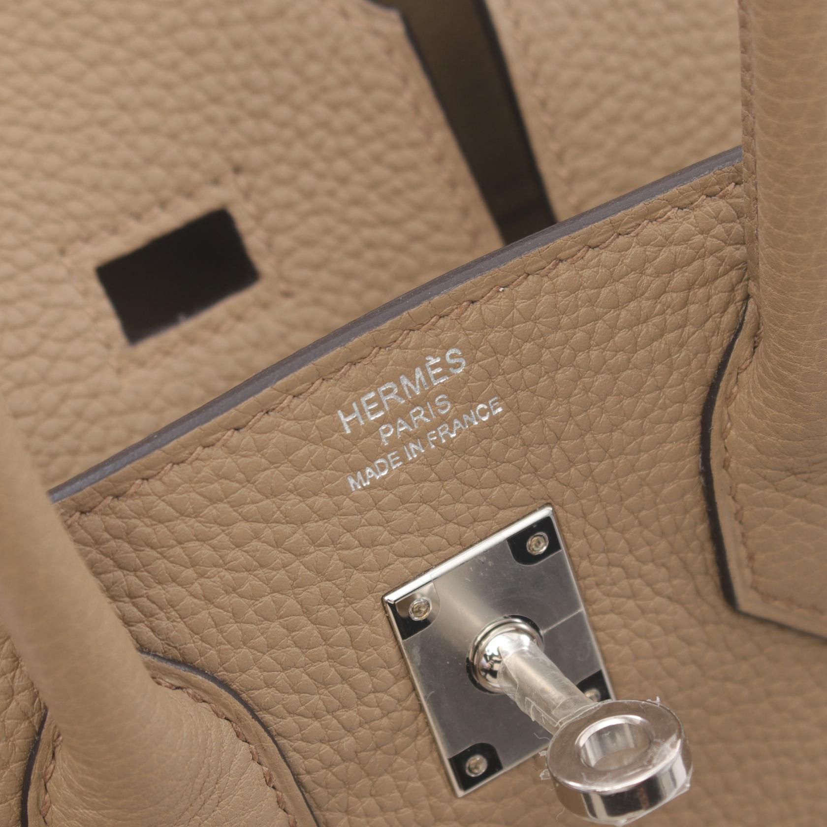 Hermes Birkin 25 Togo Handbag Beige