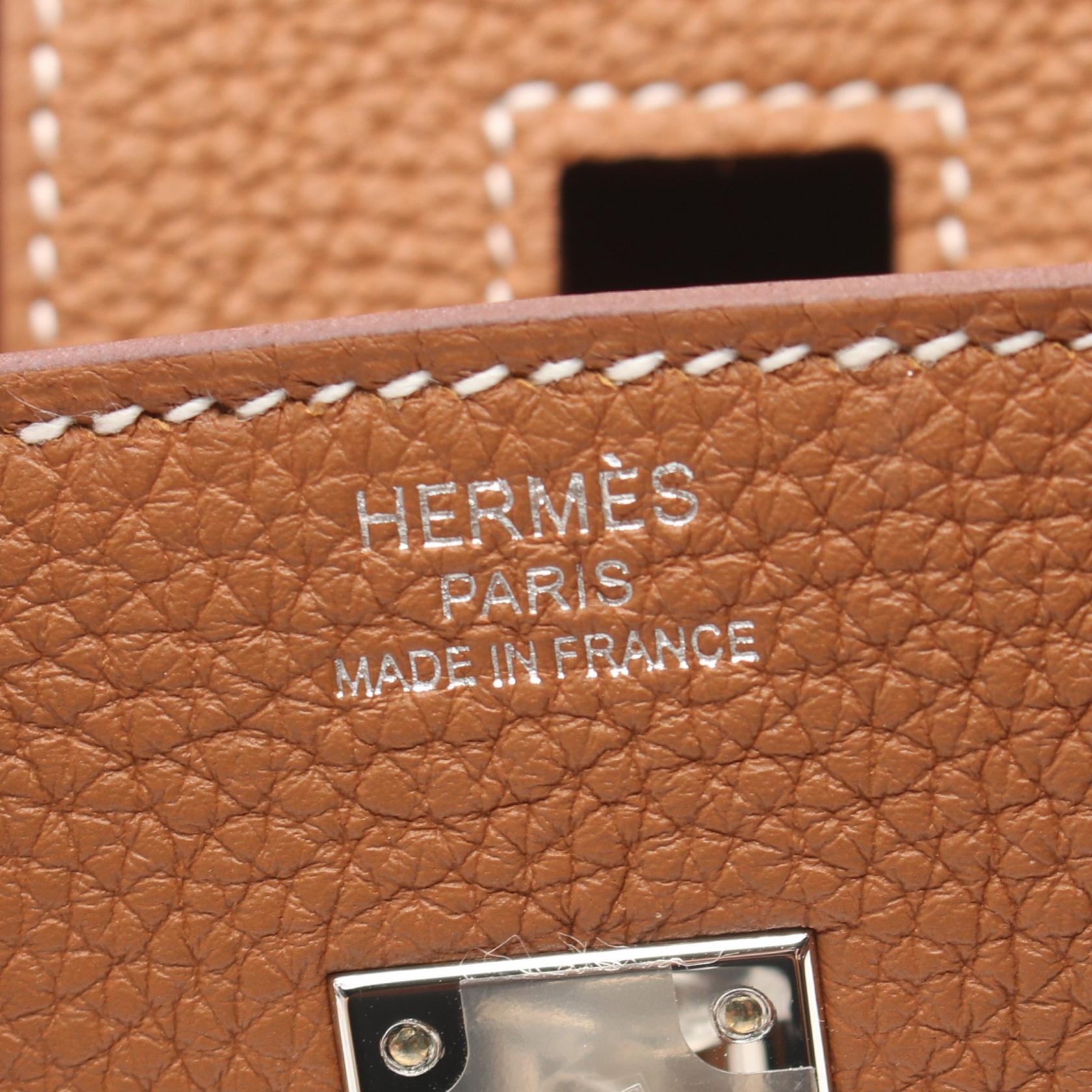 Hermes Birkin 25 Gold Handbag Brown