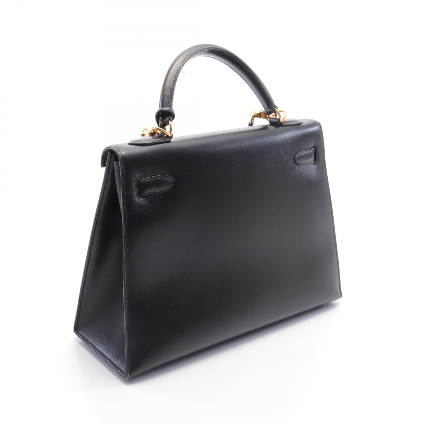 Hermes Kelly 32 Handbag Black Leather