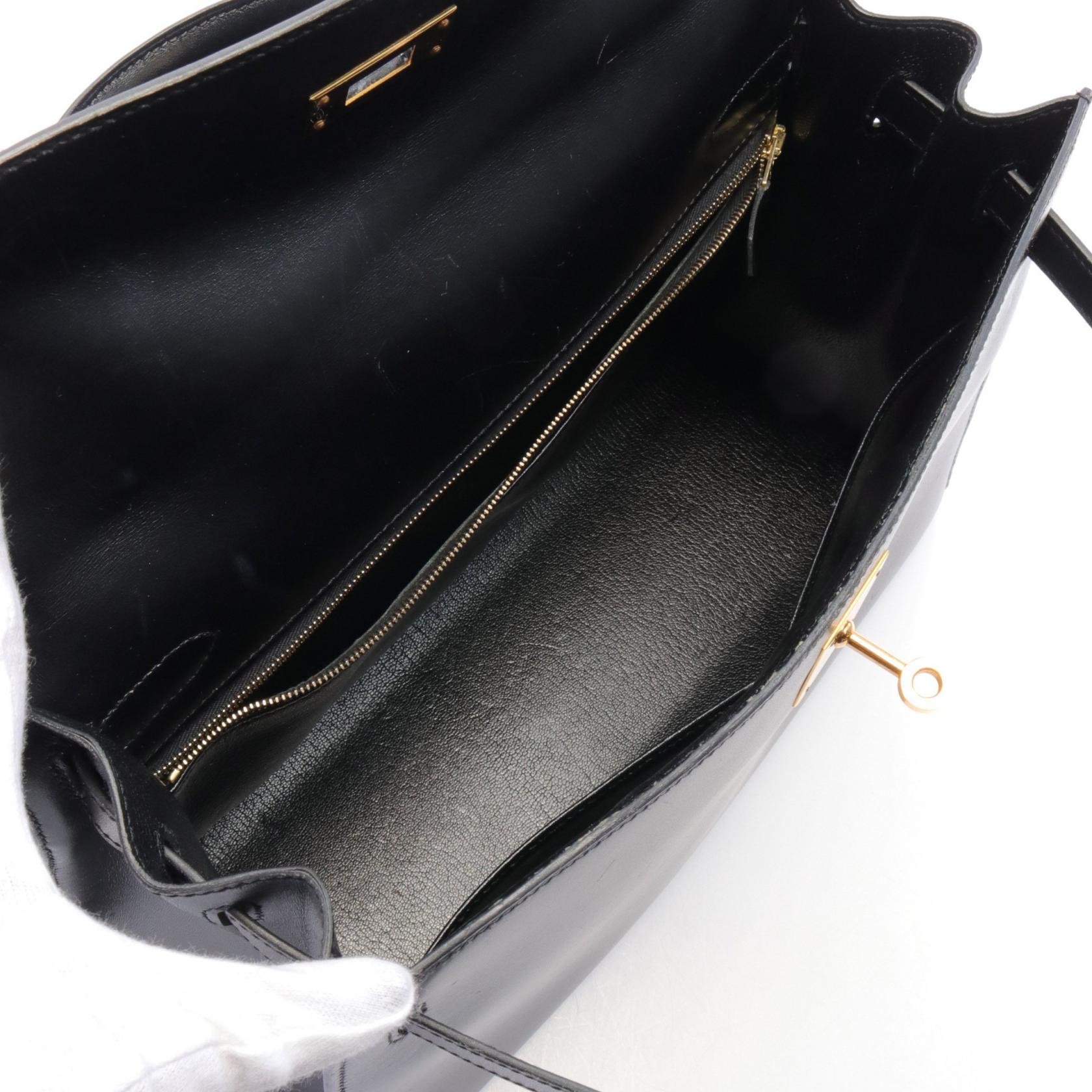 Hermes Kelly 32 Handbag Black Leather