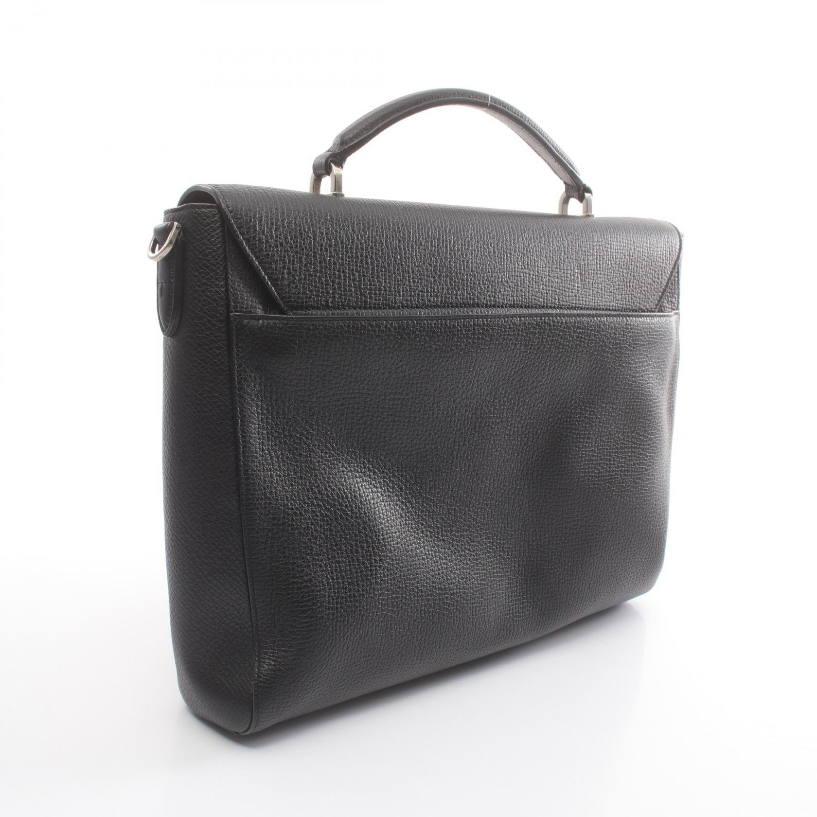 Tod's Leather T Timeless Briefcase Black