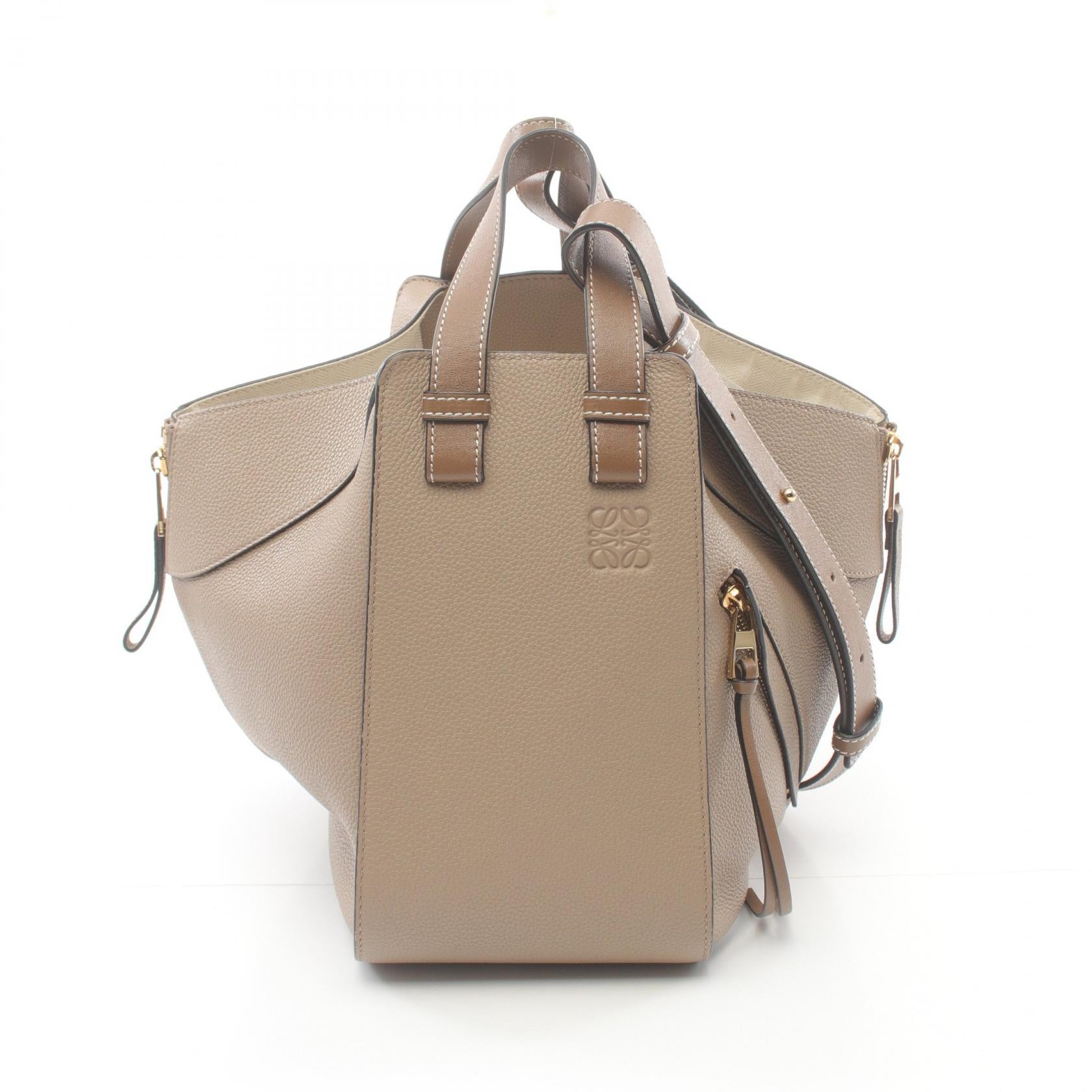 Loewe Hammock Small Leather Handbag Beige