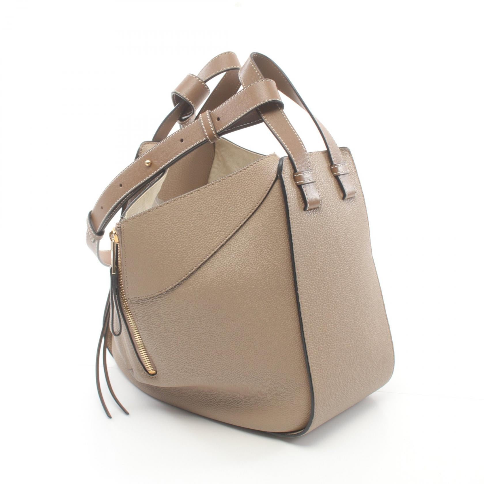 Loewe Hammock Small Leather Handbag Beige