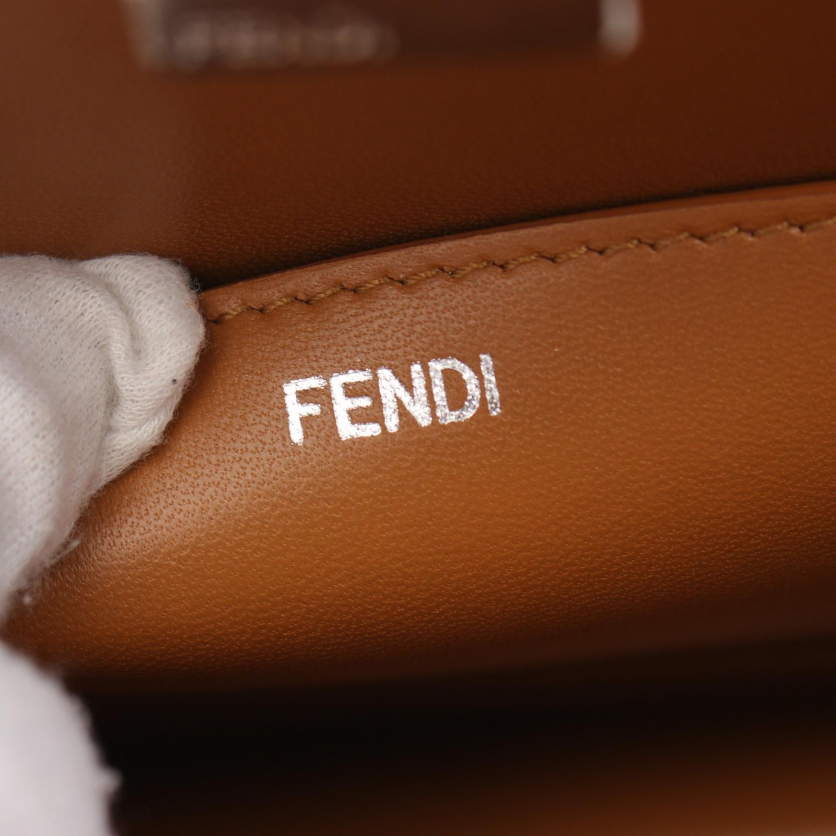 Fendi Peekaboo Cut Medium Leather Shoulder Bag