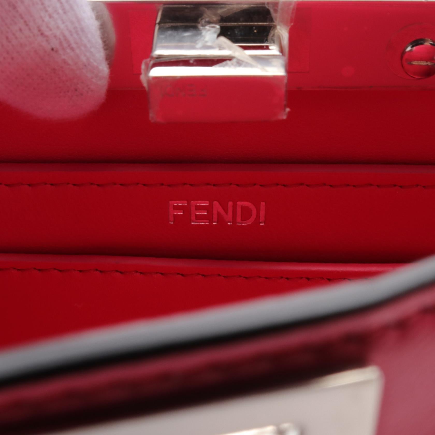 Fendi Peekaboo ISeeU Leather Handbag Pink