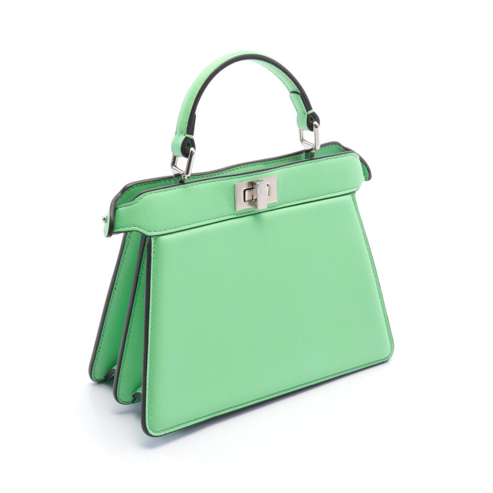 Fendi Peekaboo ISeeU Leather Handbag Green