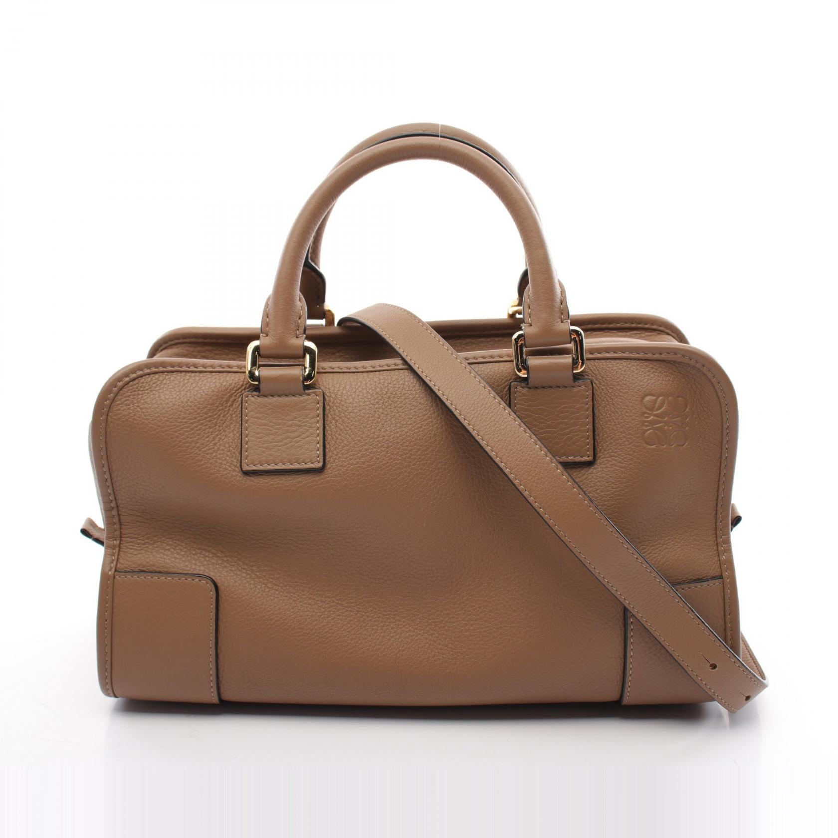 Loewe Leather Amazona 28 Handbag Brown