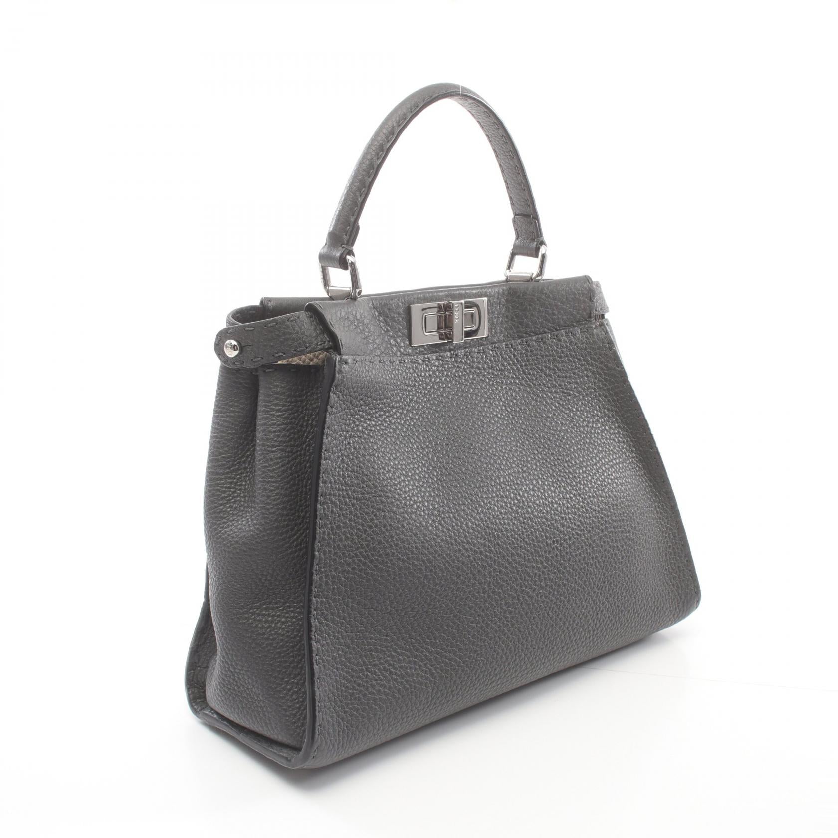 Fendi Peekaboo Regular Selleria Leather Handbag