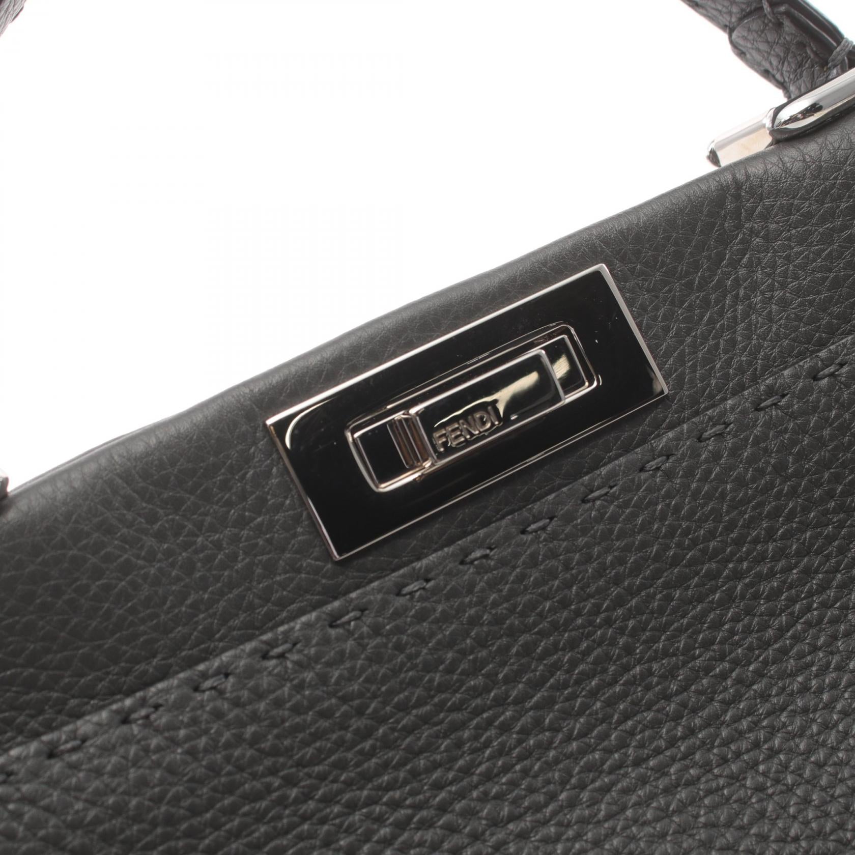 Fendi Peekaboo Regular Selleria Leather Handbag