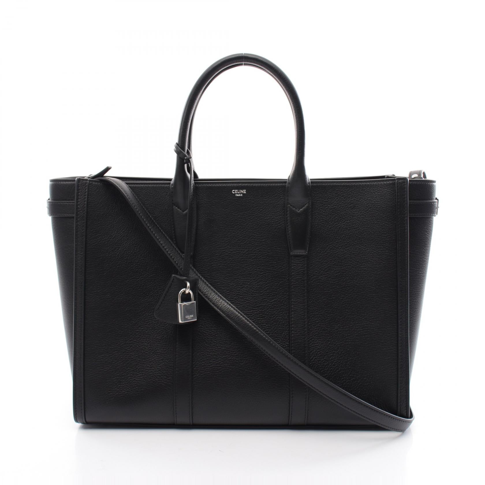 Celine Medium Cabas Leather Tote Bag