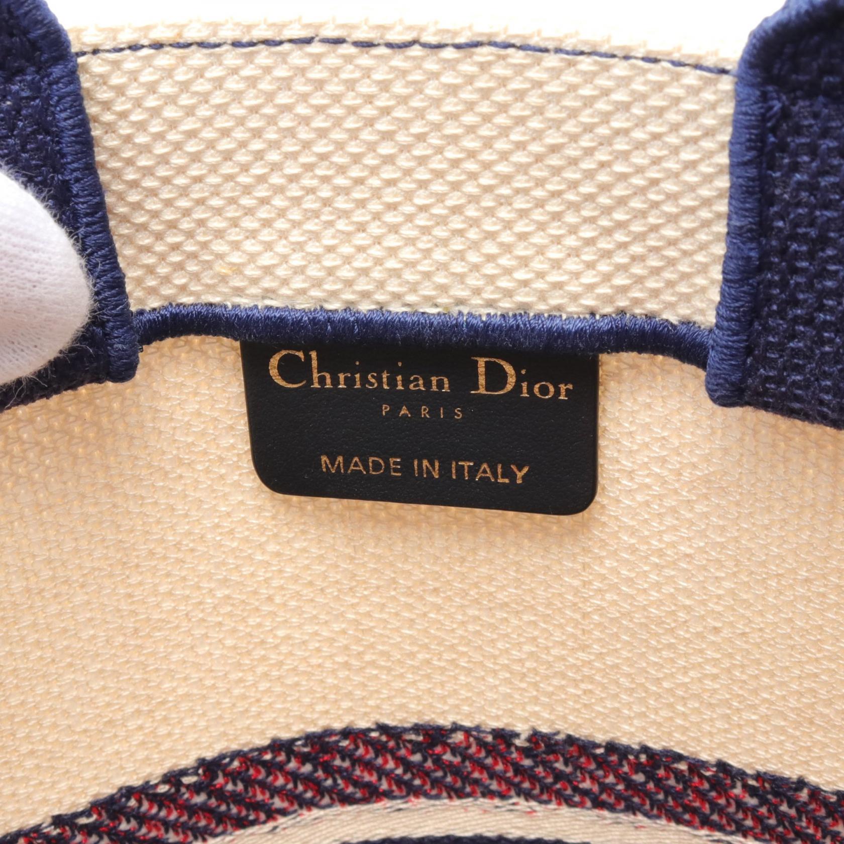 Dior Canvas Book Tote Vertical Bag