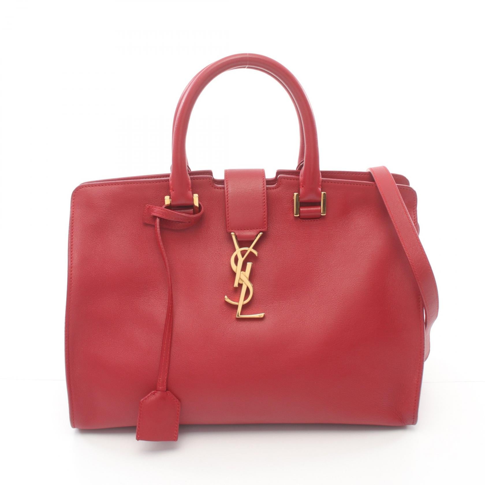 Yves Saint Laurent Leather Cabas Small Monogram Handbag