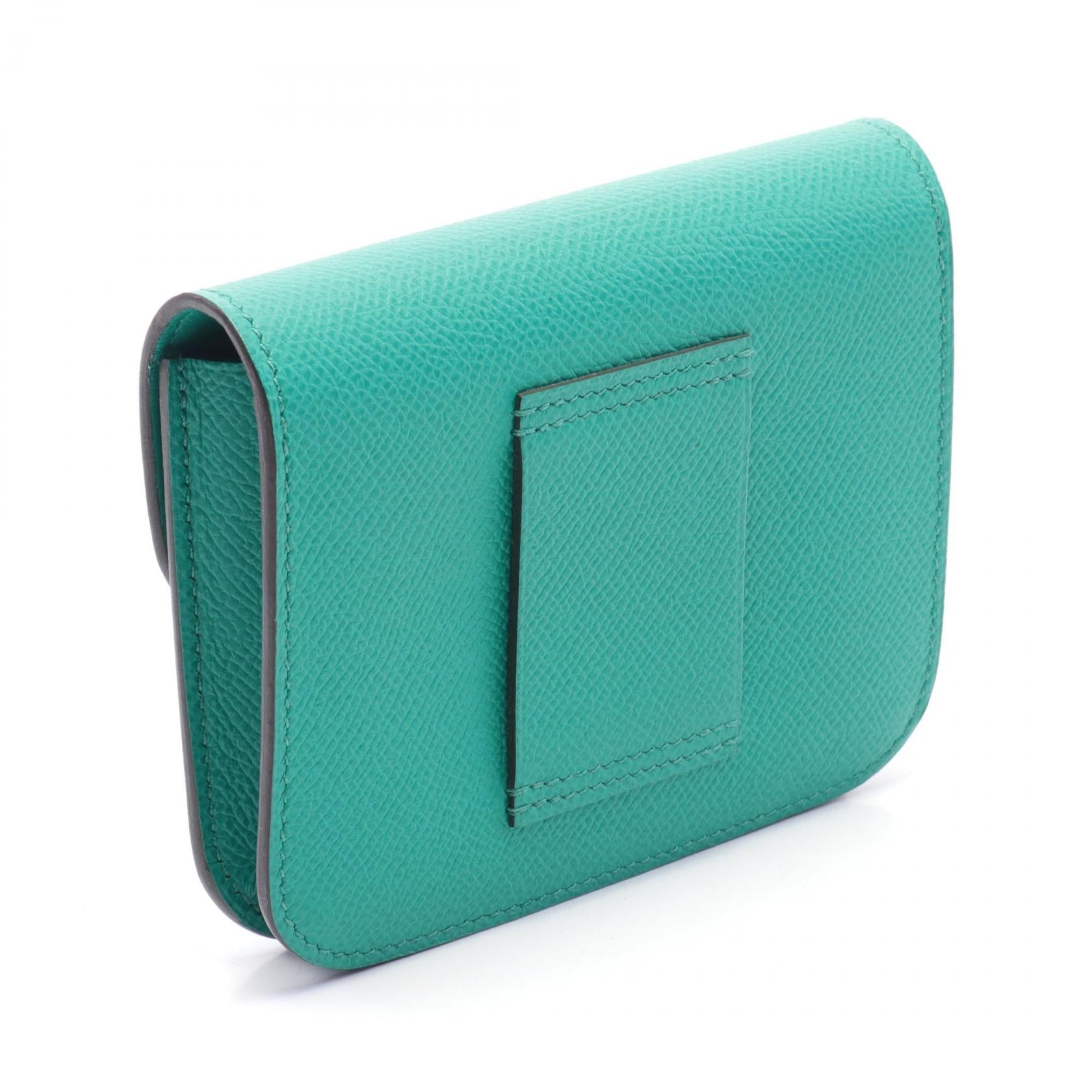 Hermes Constance Slim Mint Bifold Wallet