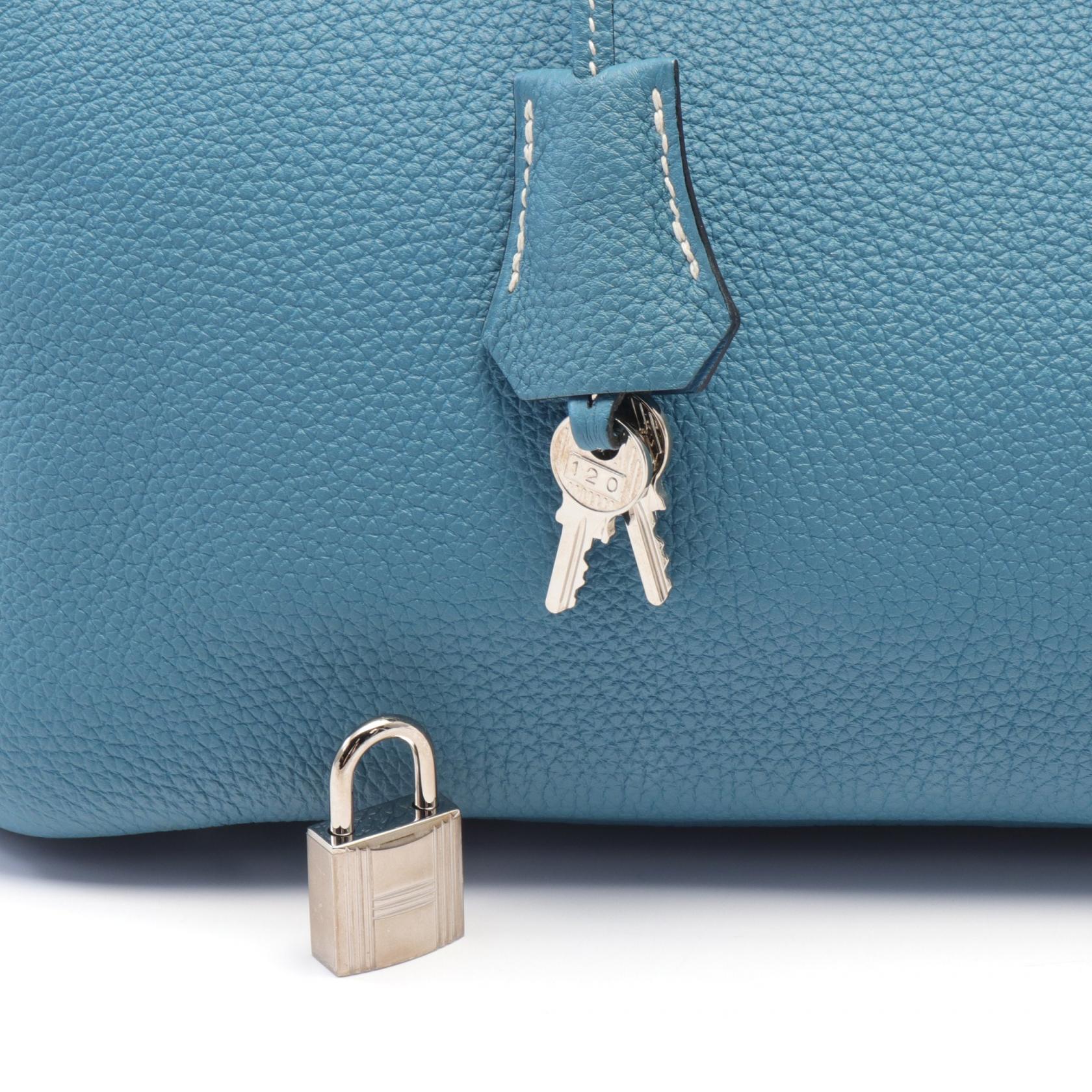 Hermes Birkin 30 Togo Handbag Blue