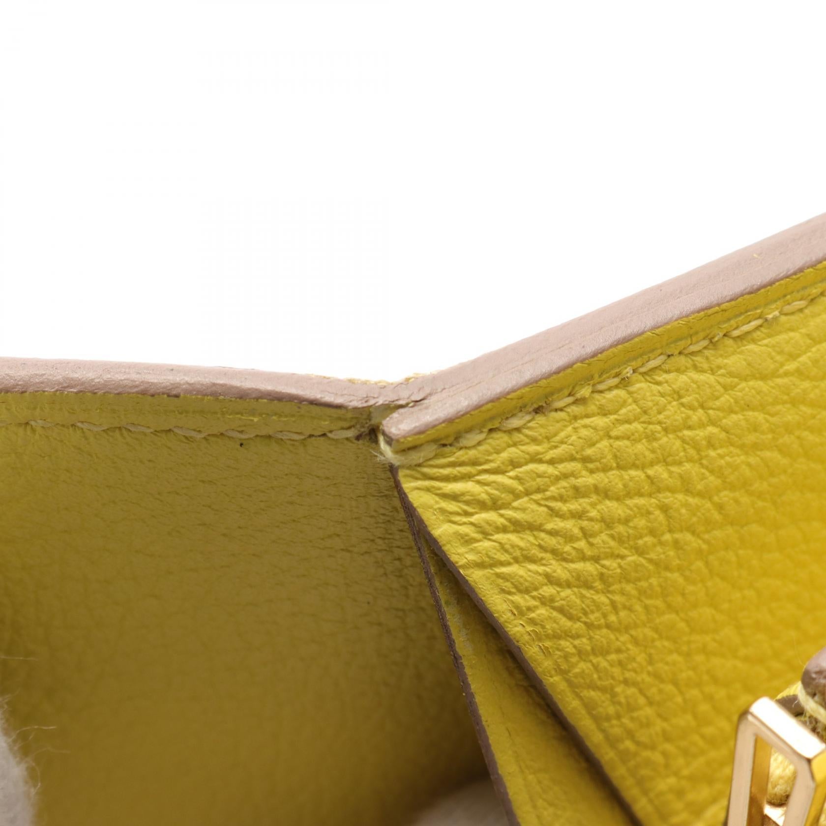 Hermes Constance Compact Bifold Wallet Yellow