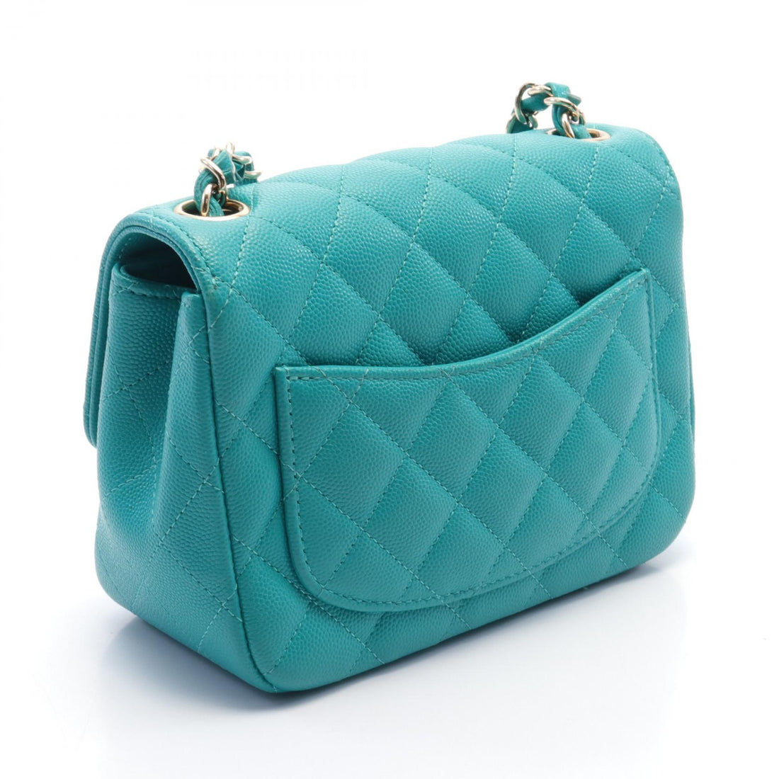 Chanel Mini Matelasse Shoulder Bag Caviar Skin Green