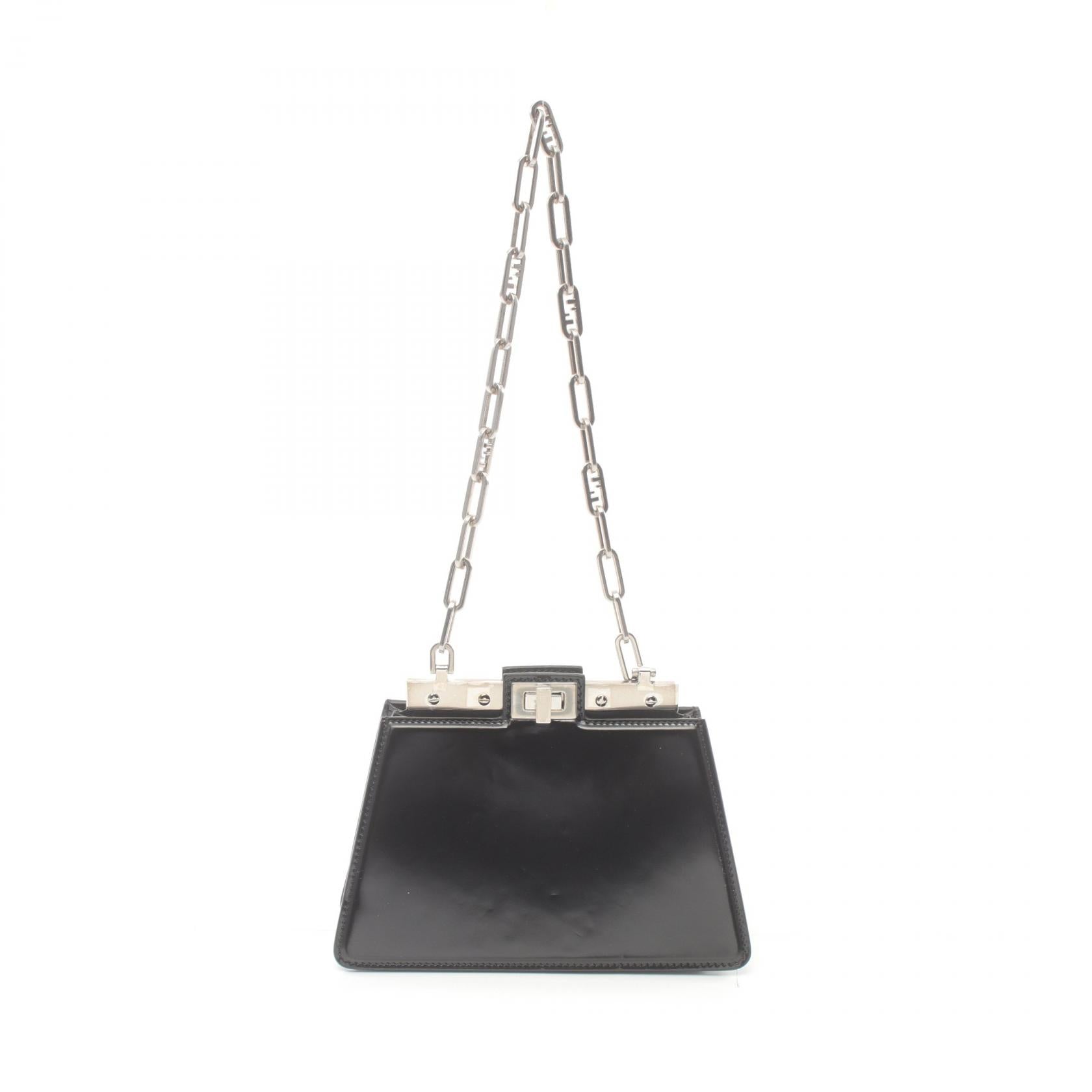 Fendi Peekaboo Mini Leather Shoulder Bag