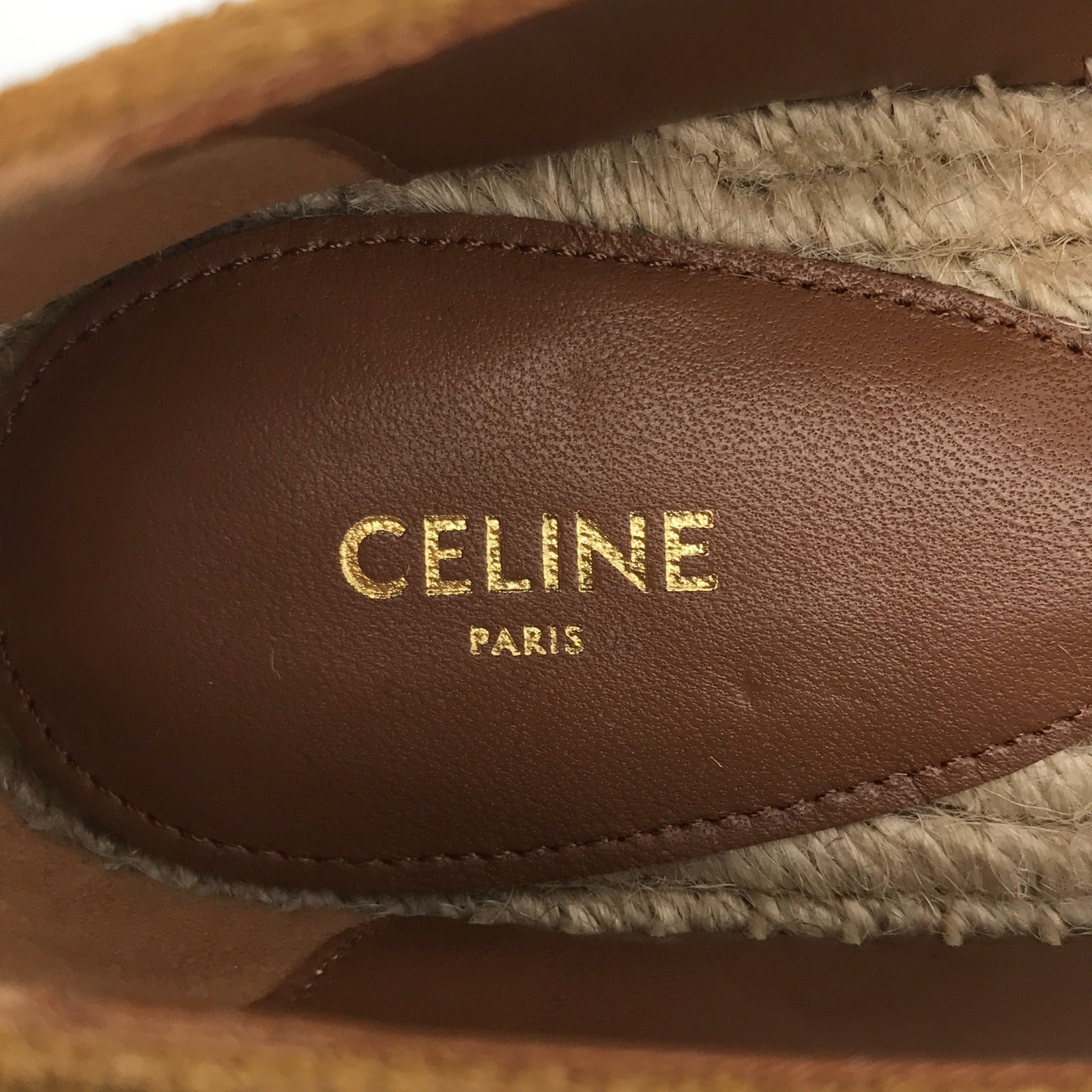 Celine Suede Loafers Brown Leather Shoes