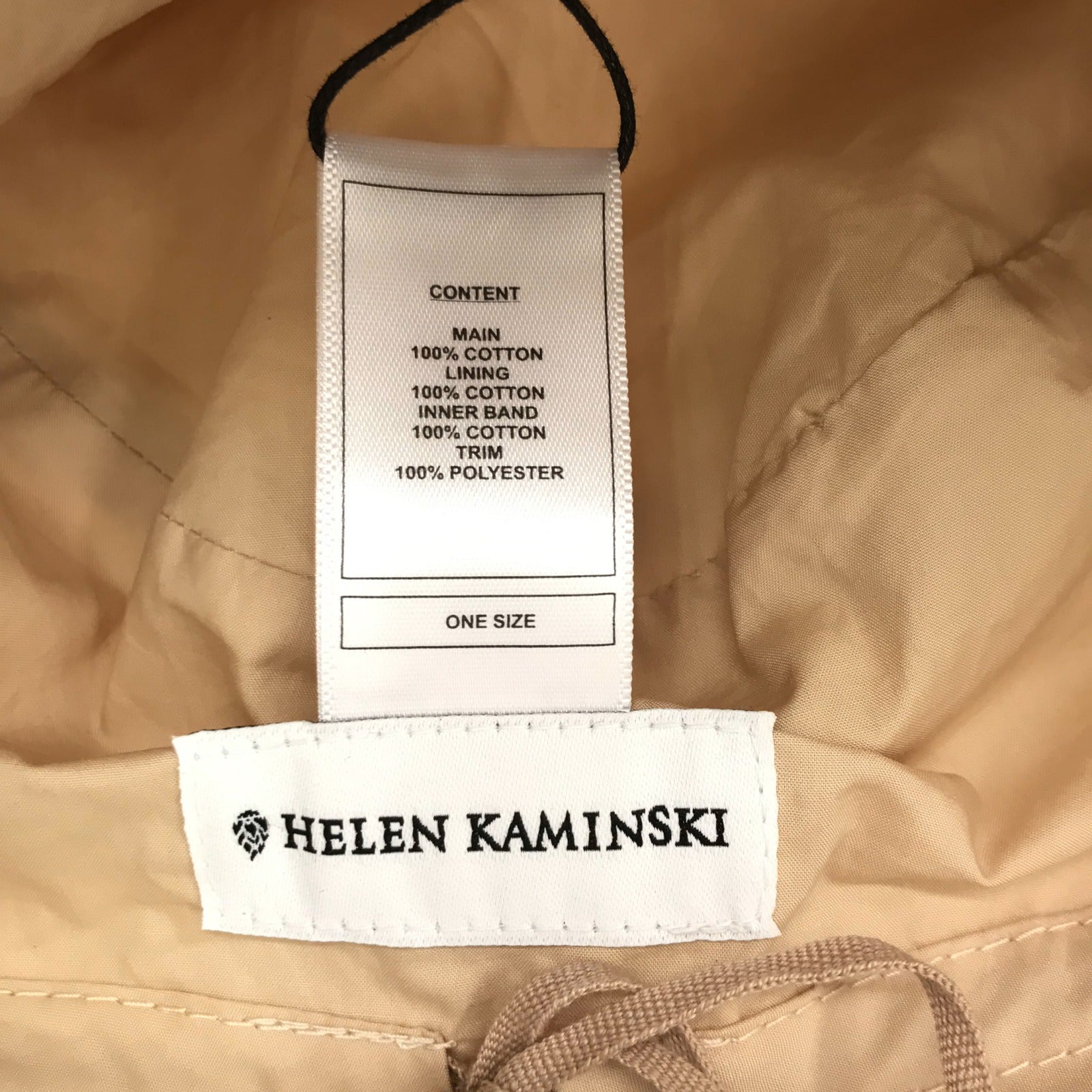 Helen Kaminski Cotton Bucket Hat Beige