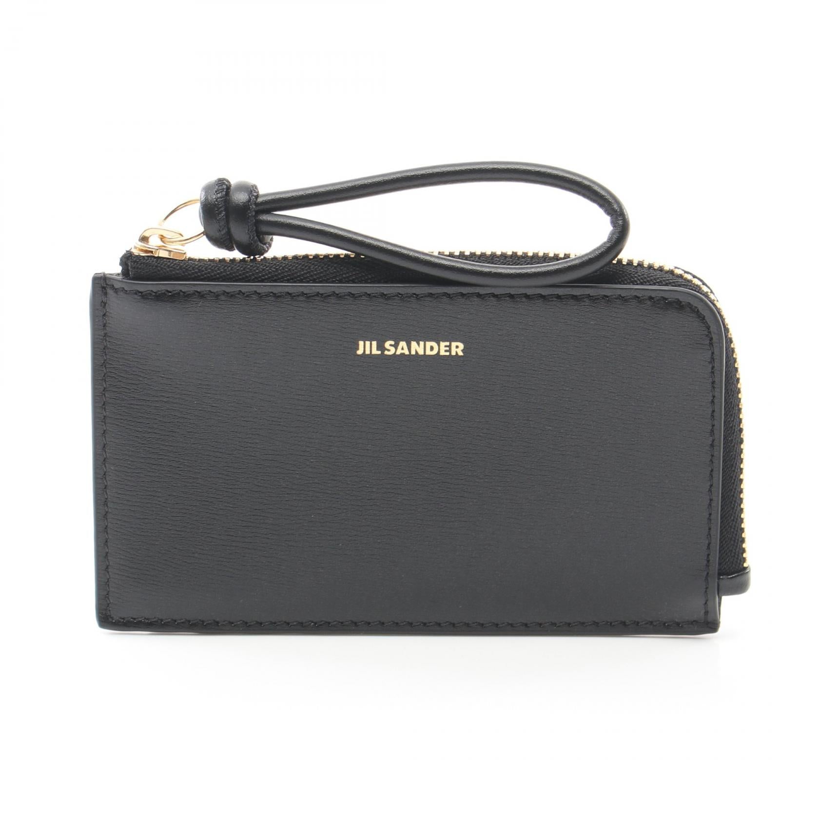 Jil Sander Leather Coin Case Black