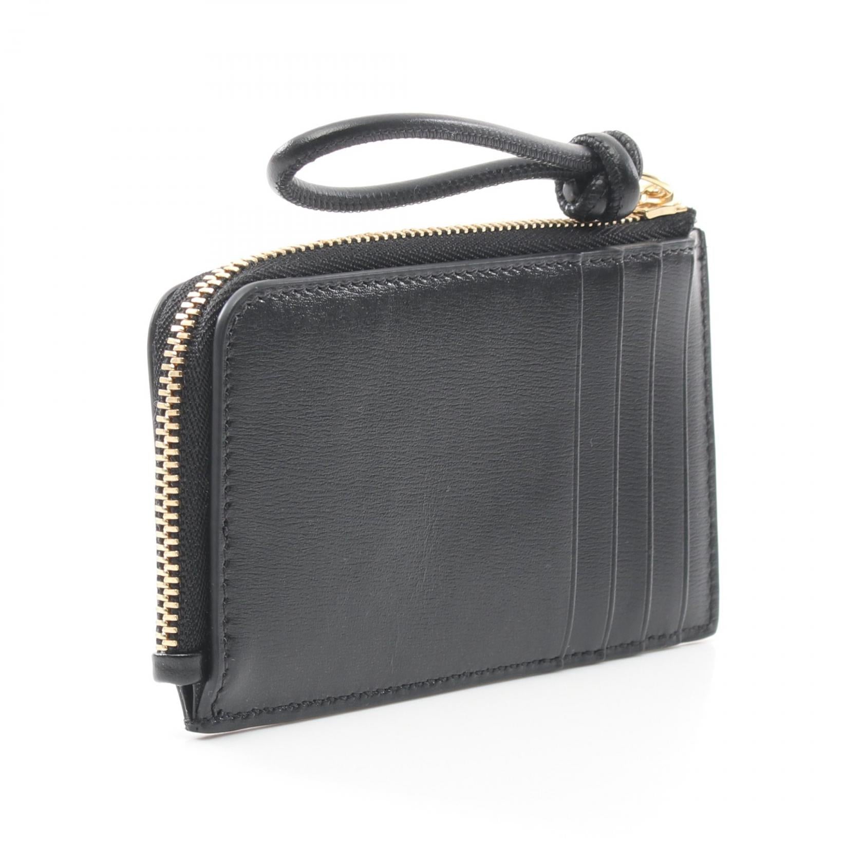 Jil Sander Leather Coin Case Black