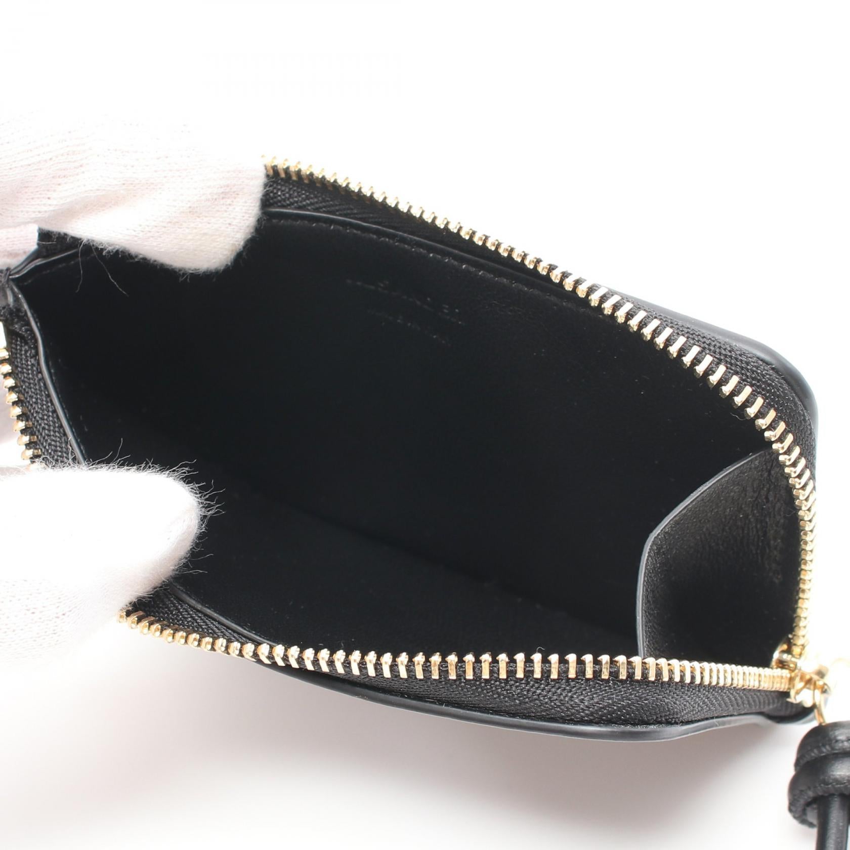 Jil Sander Leather Coin Case Black