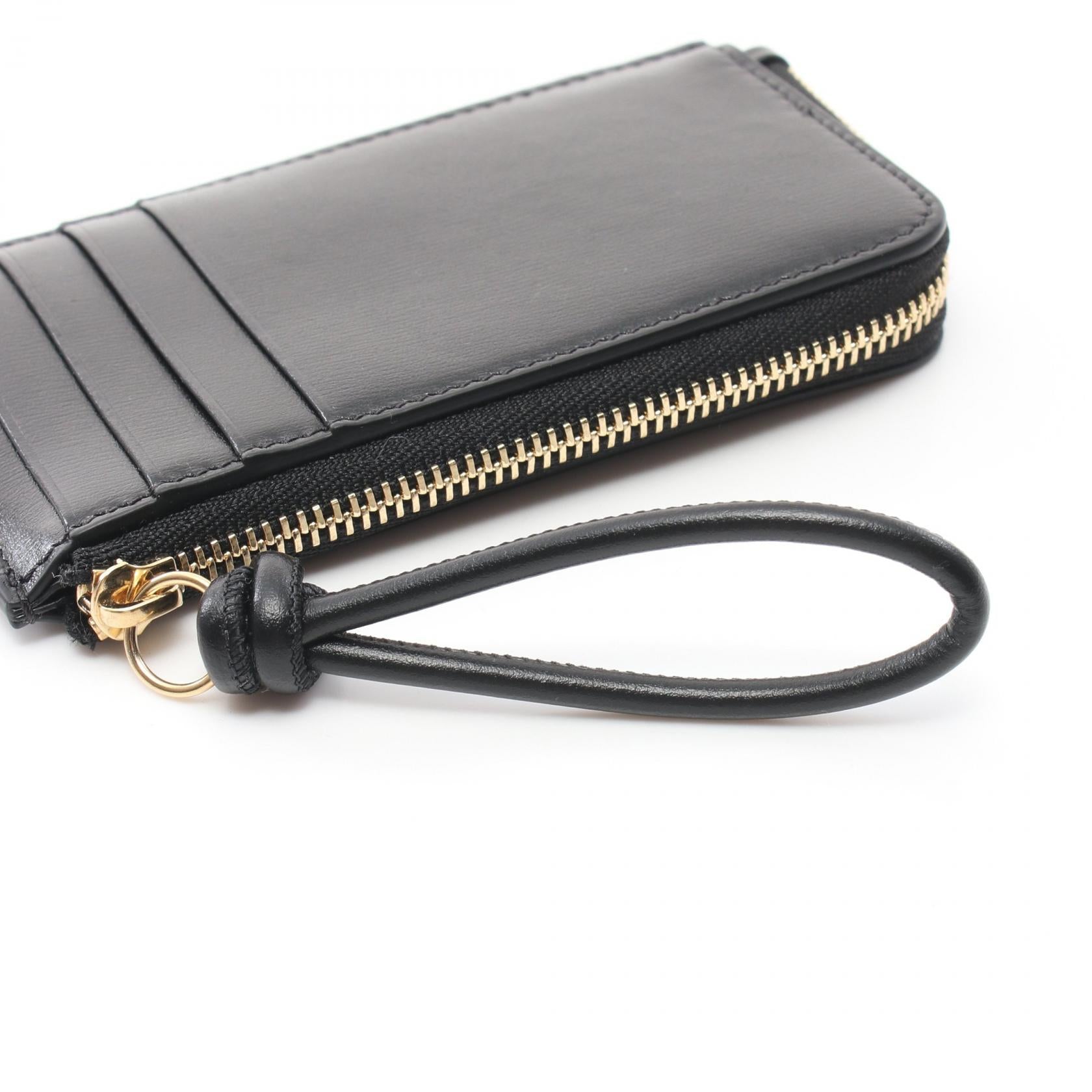 Jil Sander Leather Coin Case Black