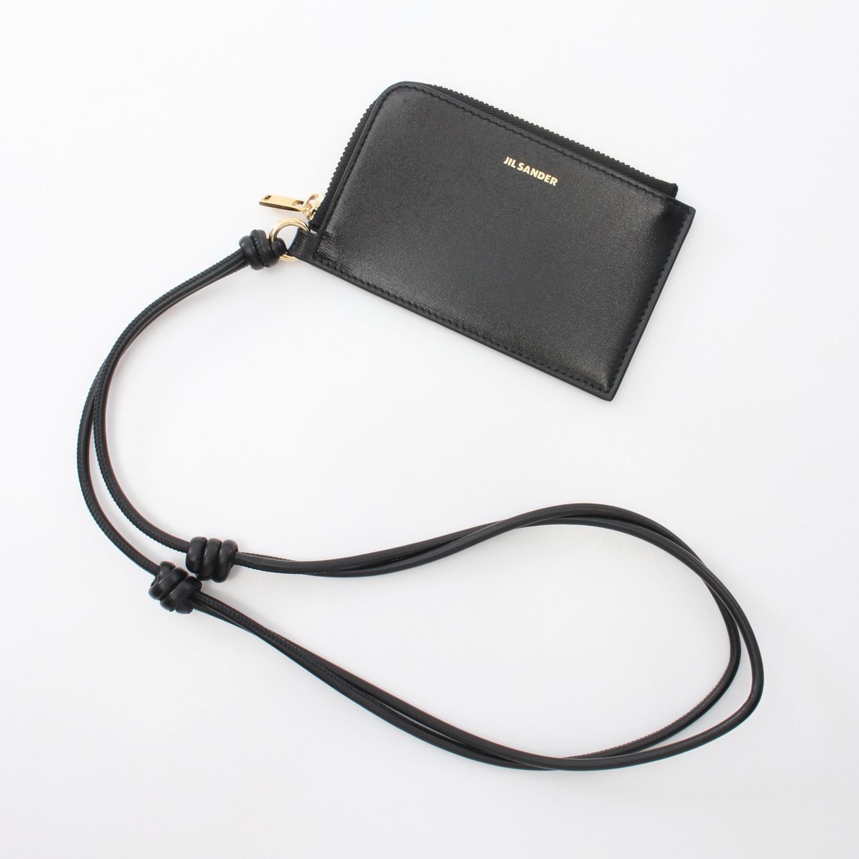 Jil Sander Leather Coin Case Black