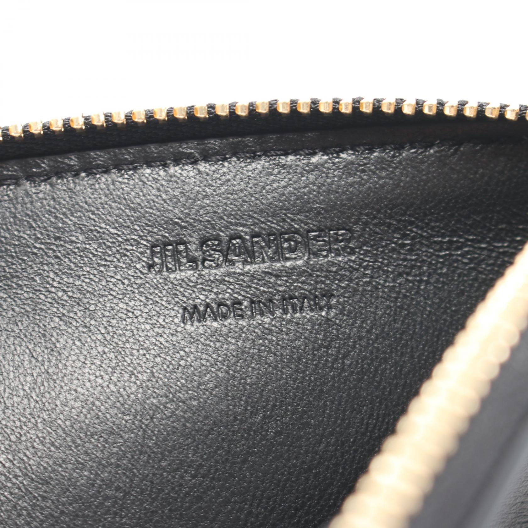 Jil Sander Leather Coin Case Black